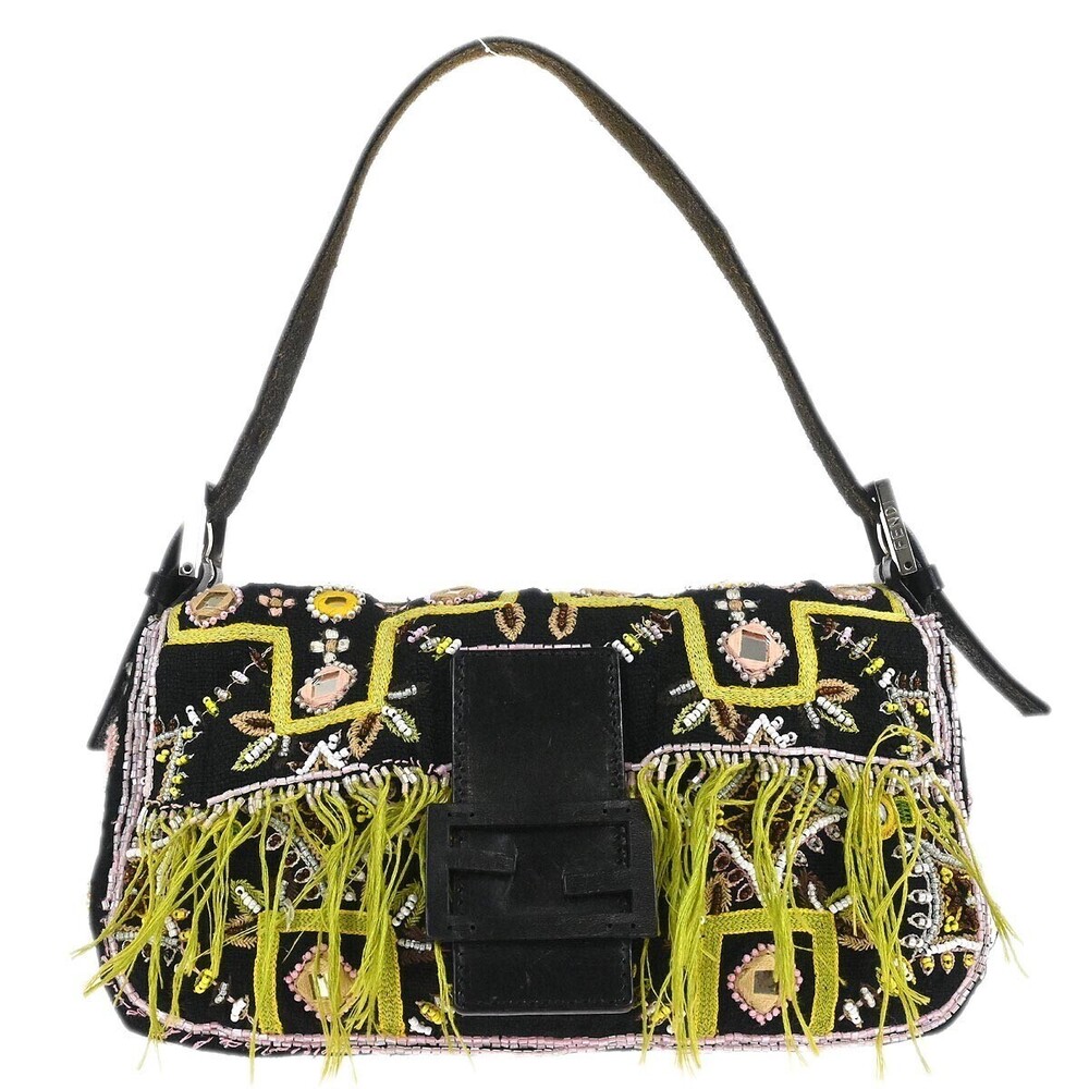 Fendi F is Fendi Baguette Embroidered Denim